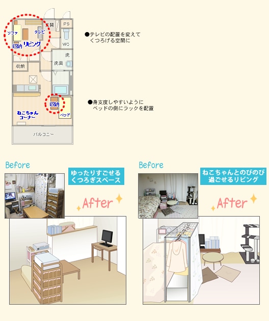 今の暮らしに近いかたちで、部屋の役割を考えたレイアウト