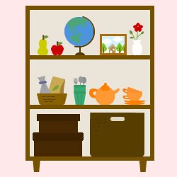 飾るところをつくって「魅せる」収納に