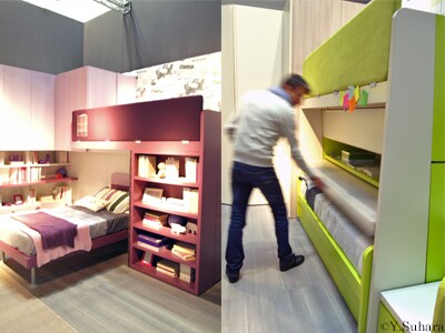 小さな子ども部屋では、1カ所でコンパクトに収納したい。