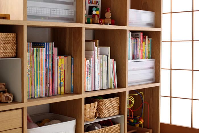 手に取ってほしいものは子供の目線の高さに