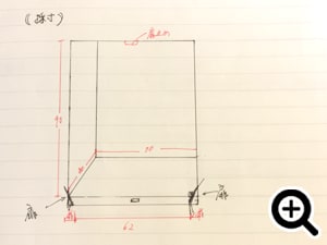 収納したい場所の幅・奥行・高さを測ります