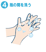4.指の間を洗う