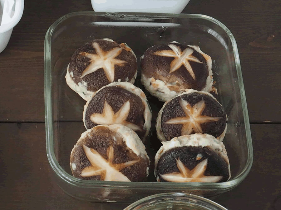 椎茸の肉詰め