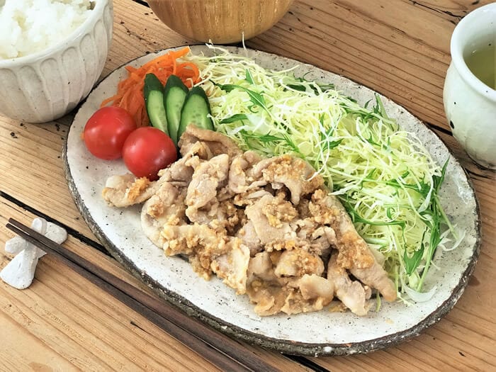 豚肉の甘麹・味噌・生姜焼き