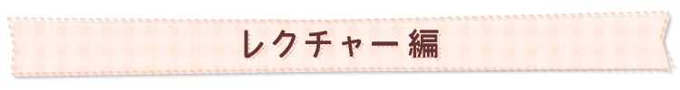 〜 レクチャー編 〜