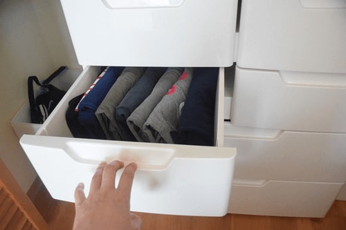 Tシャツなどを入れてもすっきり見やすいです。