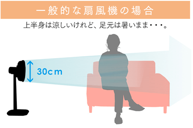 扇風機がこのくらいだとすると…