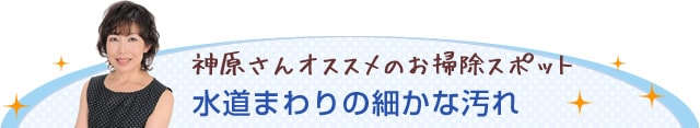 神原さんオススメのお掃除スポット 水道まわりの細かな汚れ