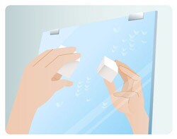 鏡や蛇口の上のうろこ汚れ