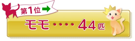第1位 モモ 44匹 →