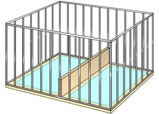 大きさは子犬が軽く2頭入り、成犬時に1頭入るもの