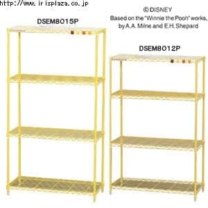 【クリックで詳細表示】【数量限定】キャラクターメタルラック DSEM-8012P・DSEM-8015 イエロー    ディズニーキャラクター(プー)デザインのメタルラックです。お部屋に合わせやすいプーのイエローを施しました。付属品には、キャラクターをモチーフにしたエンブレム(4個)と、ネームプレート(1個)、デザインシート(1枚)が付いています。