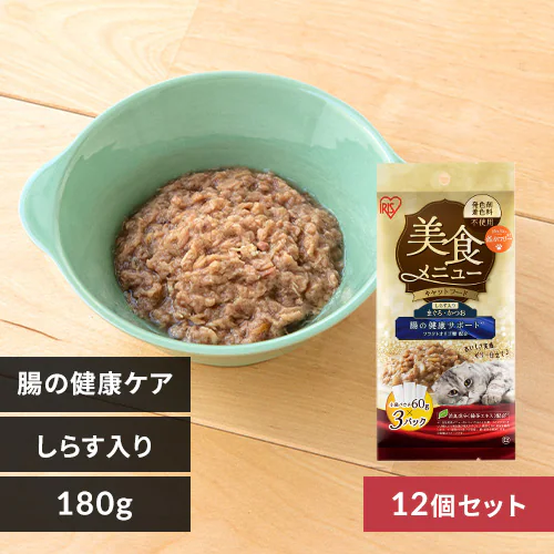 【36パック】美食メニュー まぐろ・かつお しらす入り 60g×3P P-60S×3P_0