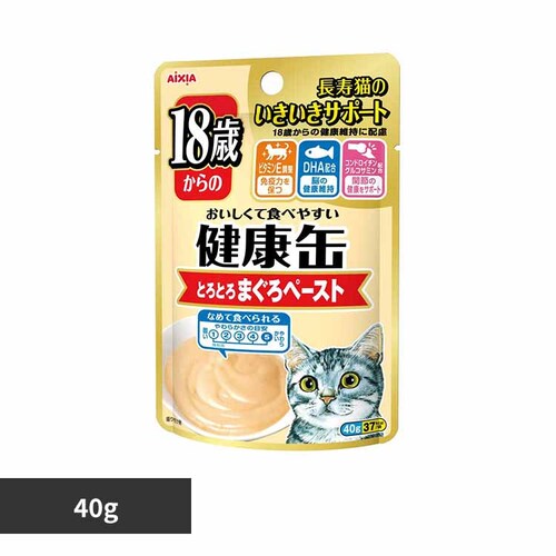 健康缶パウチ 18歳からのとろとろまぐろペースト 40g 3000779 【プラザセレクト】_0