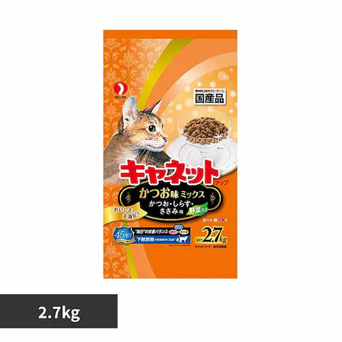 ペットライン キャネット チップ かつお味ミックス 2.7kg 1040625 【プラザセレクト】_0