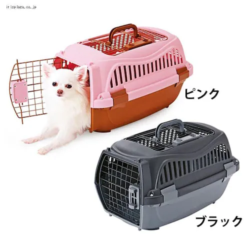 ペティオ 2ドア スマイルキャリー S ブラック犬 猫 キャリー_0