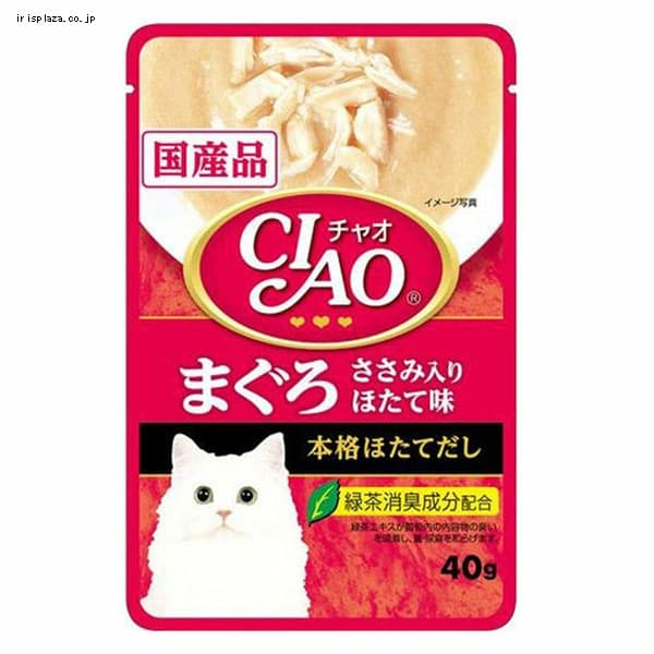 いなばペットフード CIAO パウチ まぐろ ささみ入り ほたて味 40g IC-201
