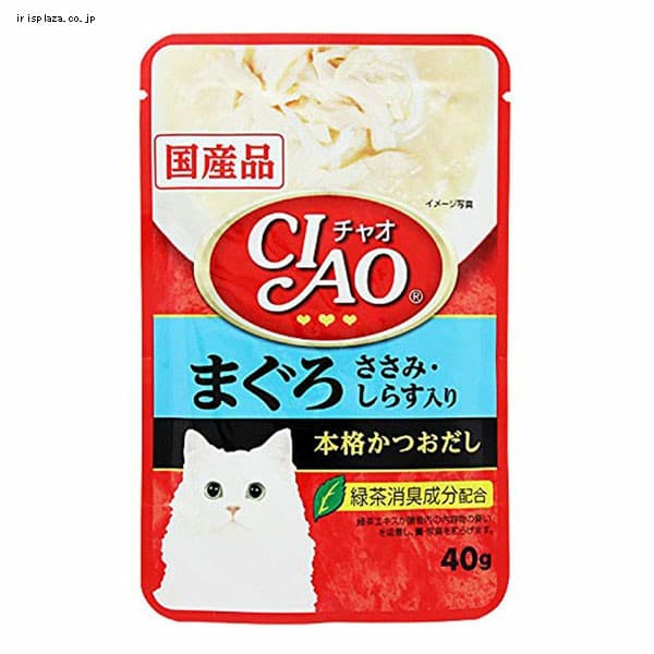 いなばペットフード CIAO パウチ まぐろ ささみ・しらす入り 40g IC-202