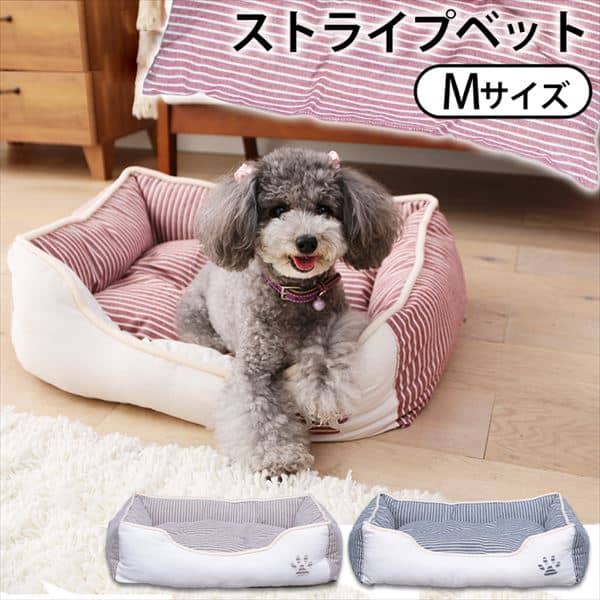  ペットベッド 角型 M PB-T008RD・BR・GY 全3色【プラザセレクト】