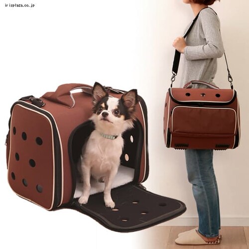 ショルダーペットキャリー ブラウン PC-S003 BR×IV _0