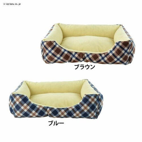 ペットプロジャパン タータンチェックパピーベッド ブラウン_0