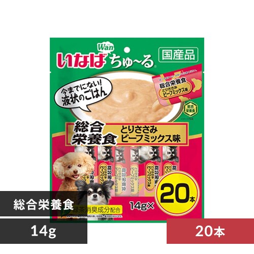 犬用】いなば ちゅ～る 総合栄養食 とりささみ チキンミックス味 14g