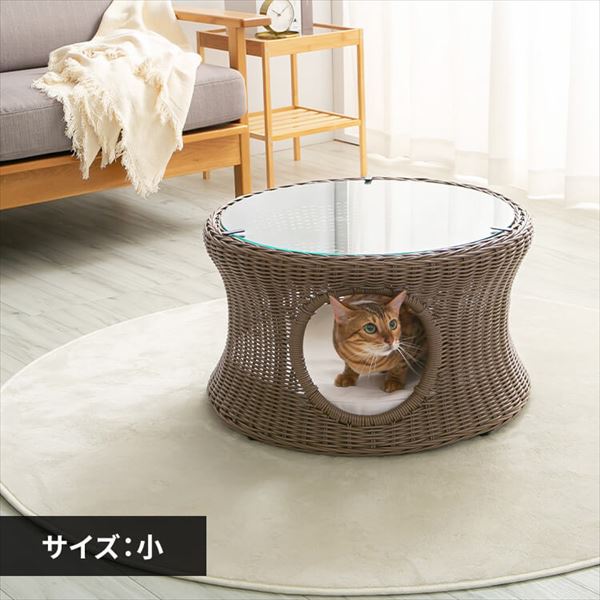 ペットハウス＆テーブル 丸型（小） ブラックペットベッド ハウス 犬