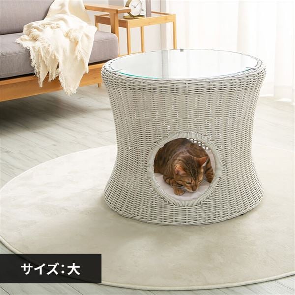 ペットハウス＆テーブル 丸型（大） ブラックペットベッド ハウス 犬