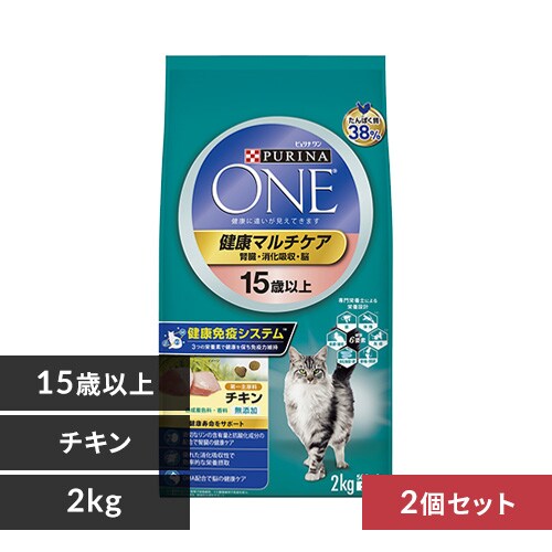 ピュリナワン 健康マルチケア 15歳以上 チキン2kg×4袋➕おまけ付き Amazon | ピュリナ ワン 健康マルチケア 15歳以上 チキン 2kg