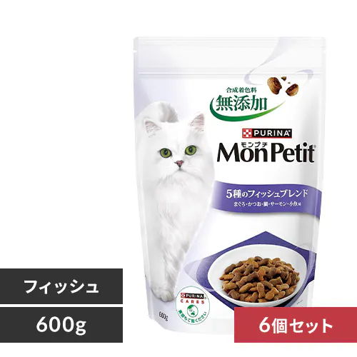 【6個セット】モンプチ ドライ バッグ 600g 12574255 5種のフィッシュブレンド_0