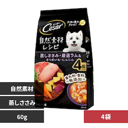 マースジャパンリミテッド シーザー 自然素材レシピ 60g×4袋 CN215 ささみ・ラム&さつまいも・にんじん