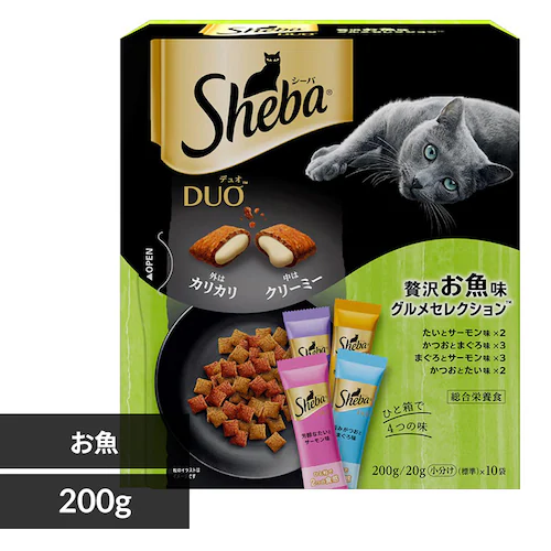Sheba シーバ デュオ セレクション 200g(20g×10) SD24 贅沢お魚味グルメ 猫 フード_0