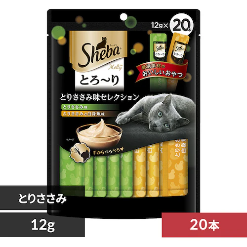 Sheba シーバ とろ〜り メルティ セレクション 12g×20本 SMT32 とりささみ味猫 おやつ_0