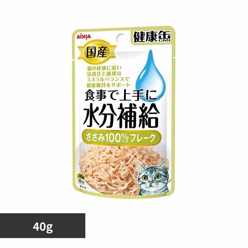 アイシア株式会社 国産 健康缶パウチ 水分補給 ささみフレーク 40g 3001123 【プラザセレクト】_0