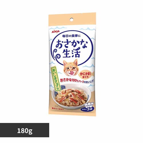 アイシア株式会社 おさかな生活 かにかま入りまぐろ 180g 3001187 【プラザセレクト】_0