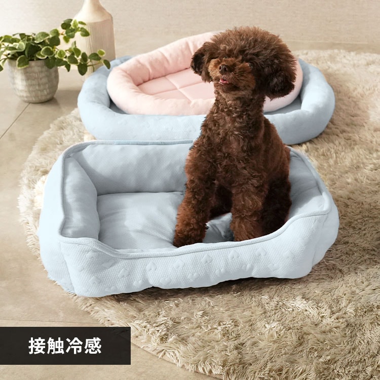 ★20%OFFクーポン★夏用 ひんやりキュートハートベッド ピンクひんやりグッズ 暑さ対策 冷感素材 接触冷感
