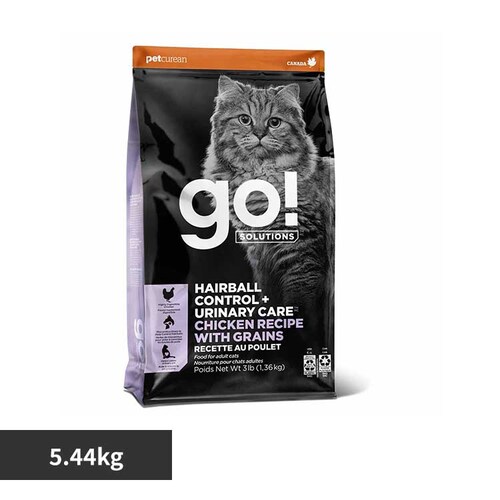 GO!SOLUTIONS 毛玉+下部尿路キャット チキン 5.44kg グローバルペットニュートリション_0