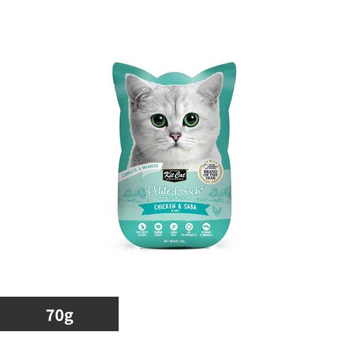 キットキャット プティパウチ チキン&サバ 70g グローバルペットニュートリション_0
