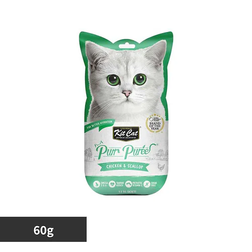 キットキャット パーピューレ チキン&スカラップ 60g グローバルペットニュートリション_0