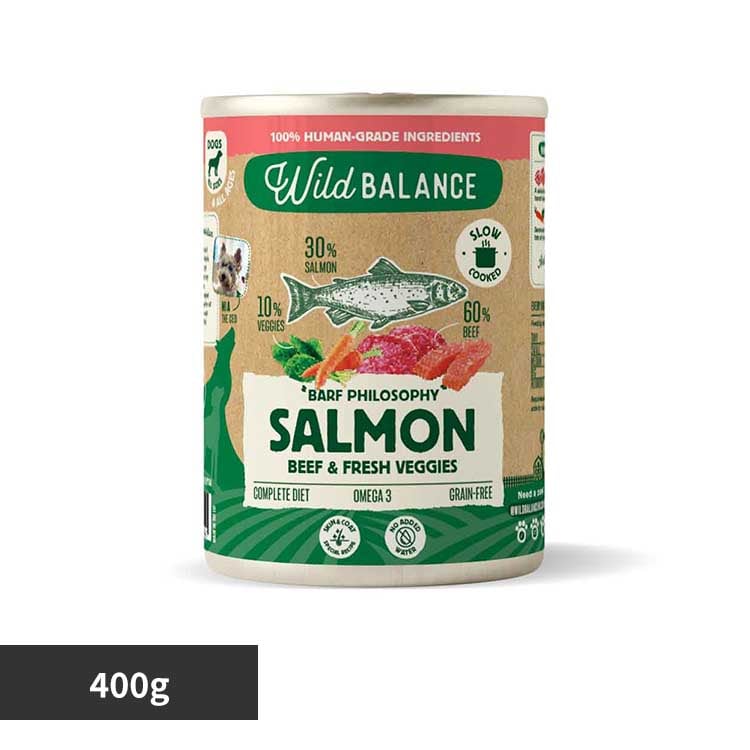 ワイルドバランス サーモン&ビーフフード 400g 生食 無添加 グローバルペットニュートリション