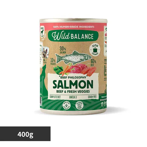 ワイルドバランス サーモン&ビーフフード 400g 生食 無添加  グローバルペットニュートリション_0