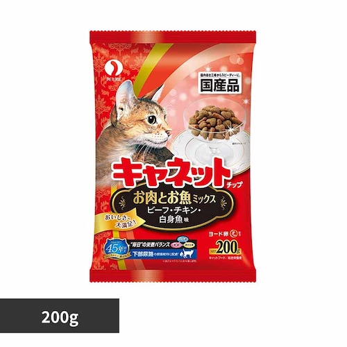 ペットライン キャネット チップ お肉とお魚ミックス 200g 1040400 【プラザセレクト】_0