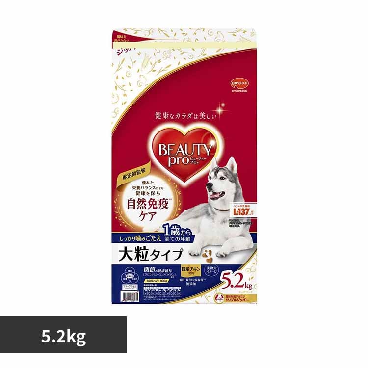 獣医師監修 ビューティープロドッグフード 大粒タイプ1歳から5.2kg 1011067
