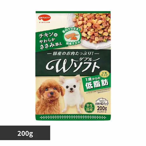 ビタワン君のWソフト低脂肪チキン味・やわらかささみ添え200g 1011195_0