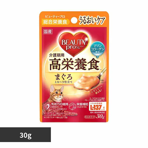 ビューティープロ パウチ 介護期用高栄養食 まぐろ 30g 獣医師監修 キャットフード ウェットフード_0