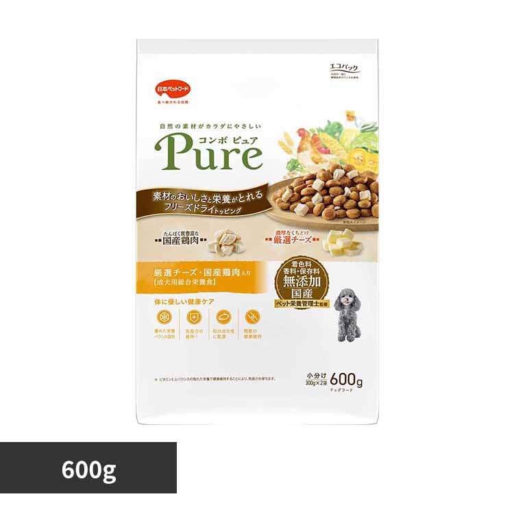 コンボ combo ピュアドッグ厳選チーズ・国産鶏肉入り 600g