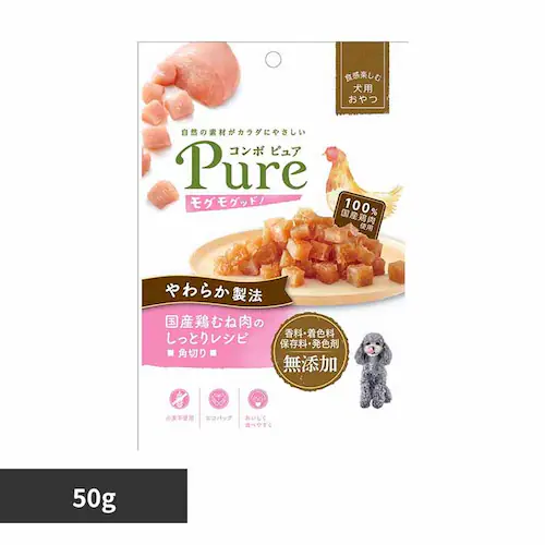 コンボ combo ピュアドッグモグモグッド!鶏むね肉のしっとりレシピ角切り 50g _0