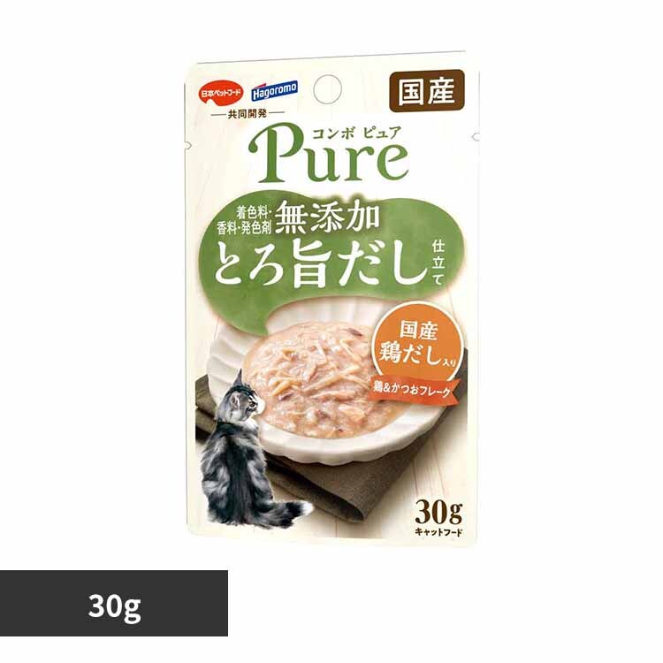 日本ペットフード株式会社 コンボ ピュア キャット パウチ 鶏&かつお・国産鶏だし入り 30g 1011393 【プラザセレクト】
