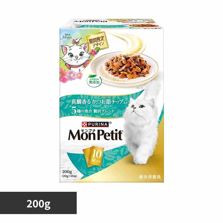 ピュリナ モンプチ ボックス 期間限定 真鯛香るかつお節チップ入り 200g 合成着色料無添加 キャットフード ドライフード