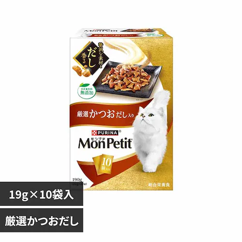 ピュリナ モンプチドライボックス 厳選かつお・いわし・えびだし入り 190g(19g×10袋) かつおだし入り 猫 おやつ_0